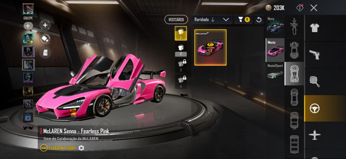 CONTA PUBG: (NEW STATE MOBILE) CONQUISTADOR S9 + McLAREN + M416 NÍV. 7