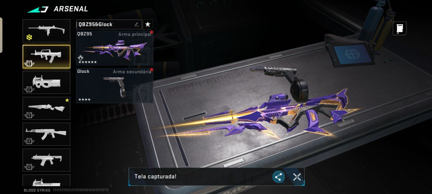 Conta Blood Strike M1887 Lv81 QBZ95 Lv70 KAG-6 Lv56 Passe de Temporada