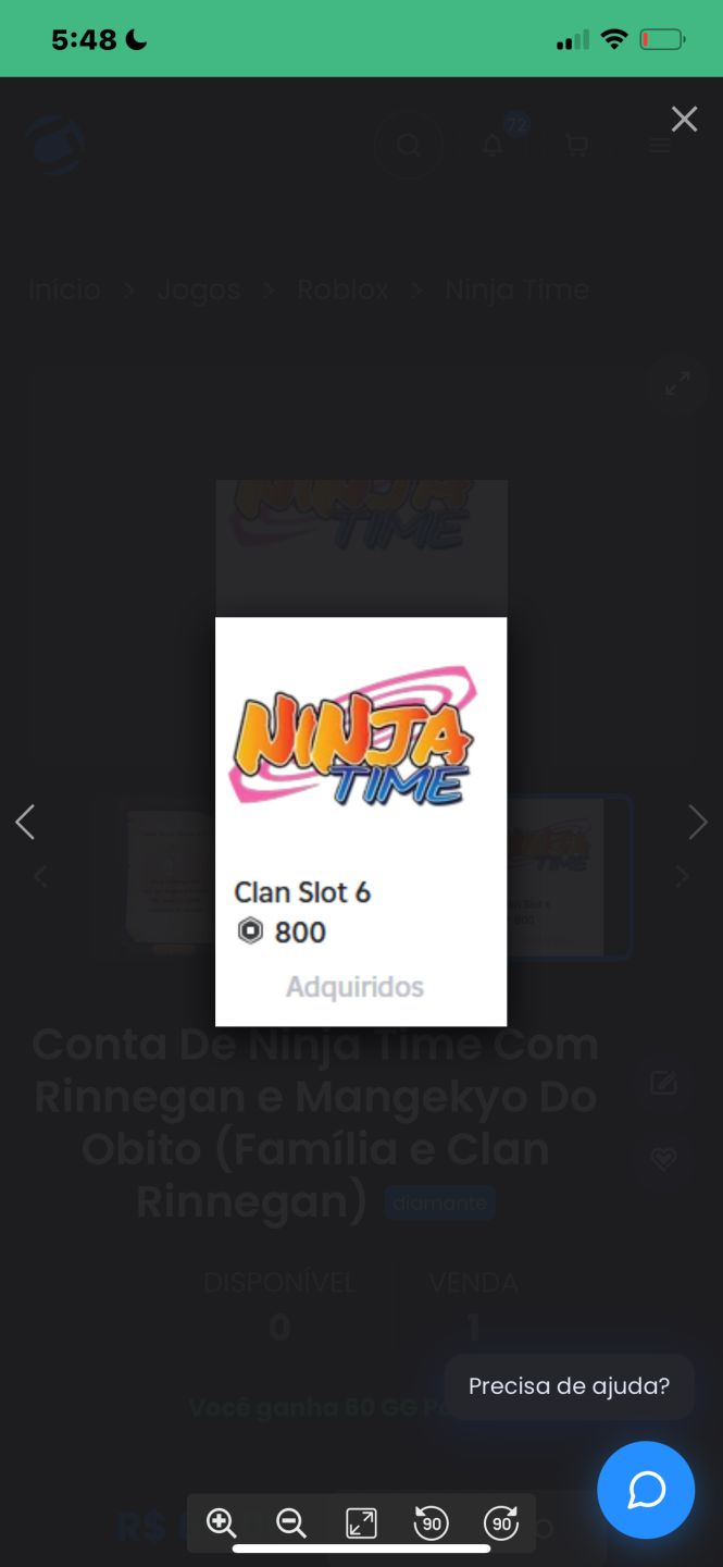 Conta De Ninja Time Com Rinnegan, Magekyo Do Madara, Roupa De Tester, e Gamepass