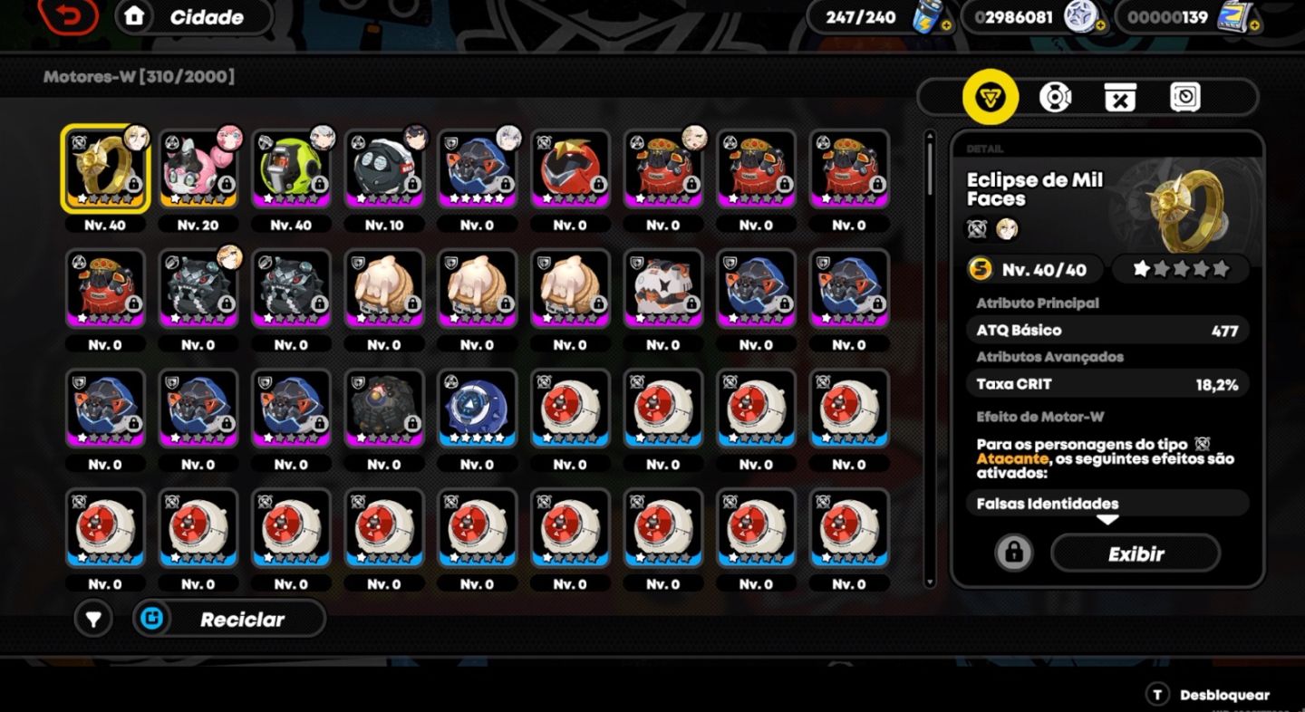 Contas de Zenless Zone Zero com personagens novas