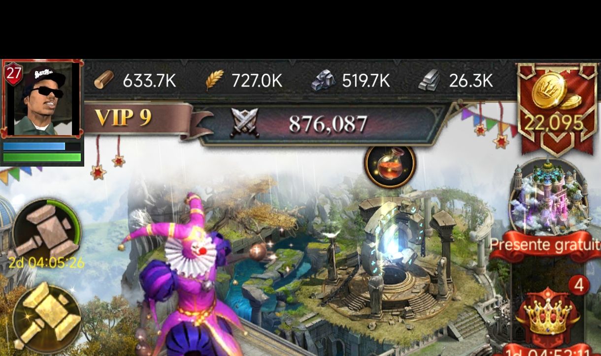CONTA DE CLASH OF KINGS CASTELO 20 COM 22K DE GOLD