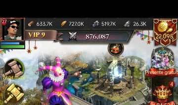 CONTA DE CLASH OF KINGS CASTELO 20 COM 22K DE GOLD