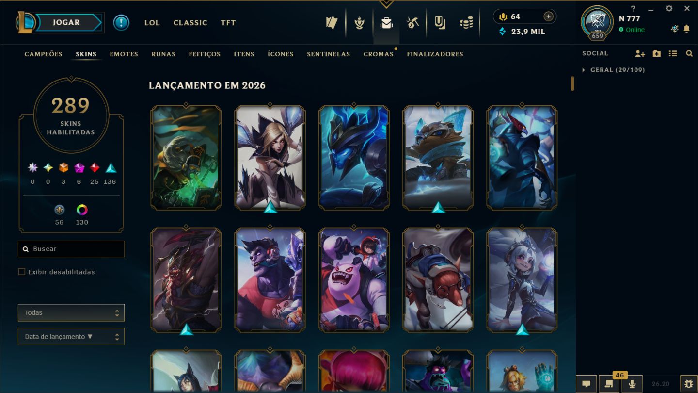 Conta de LOL e Valorant ( A NEGOCIAR)