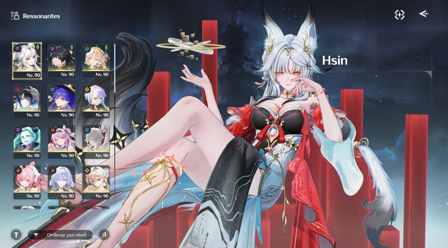 Conta Endgame Day 1 WuWa - Hsin S6 + Cartethyia S6, várias cópias