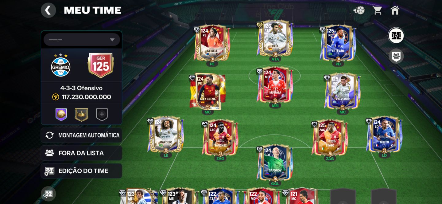 CONTA FC MOBILE | GER 125 | ELENCO FORTE E COMPETITIVO