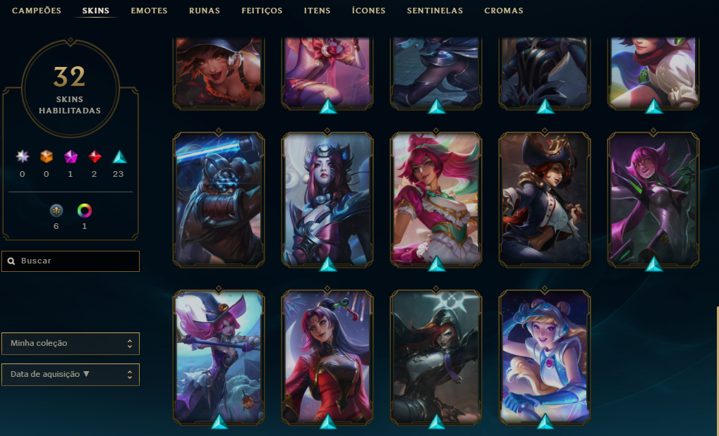 Valorant 30 skins - Lol 32 skins - 3k investidos