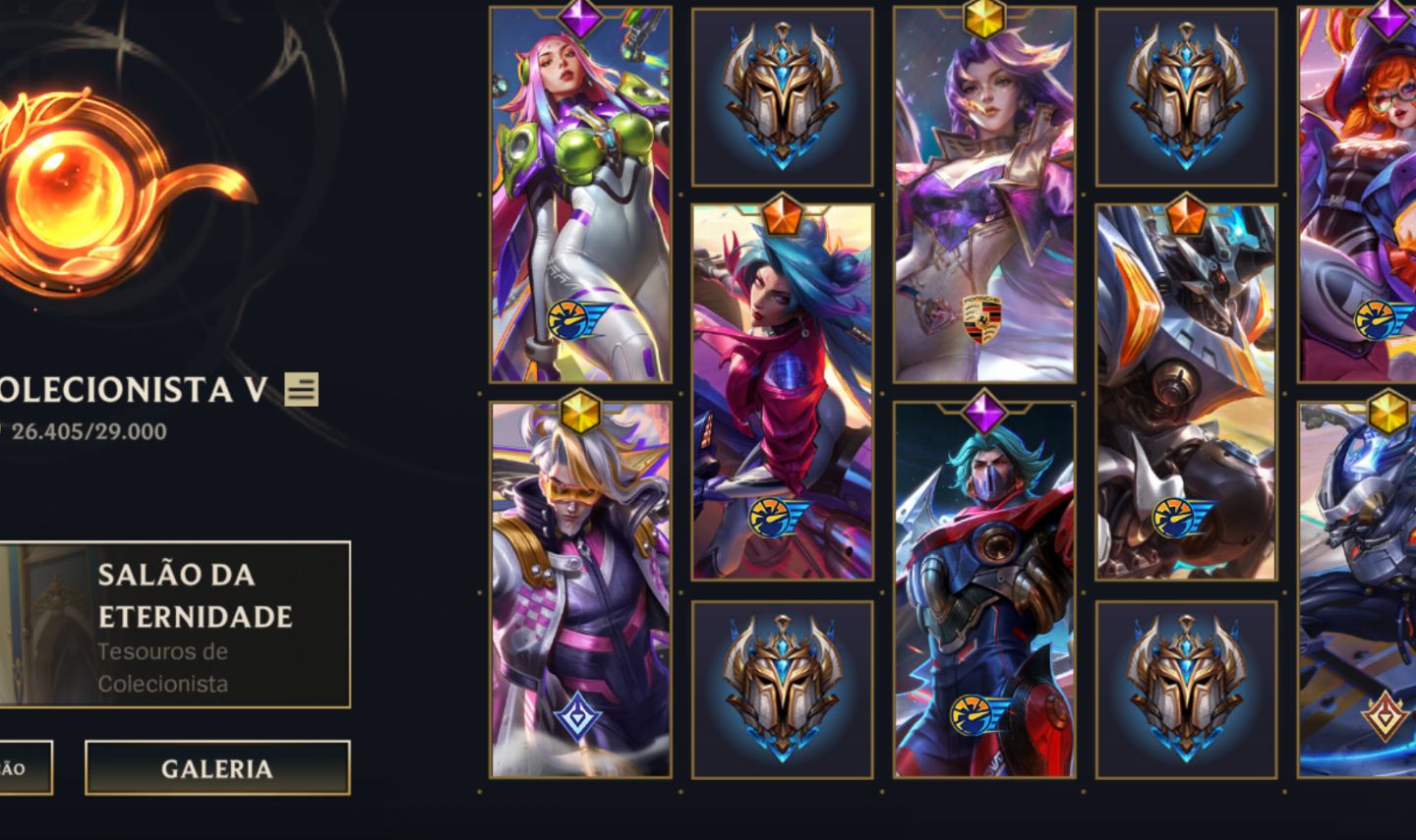 Conta com skin da kaisa turbo neon prestígio