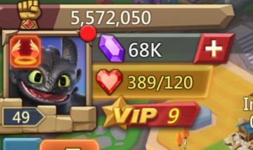 Conta de lords mobile boa e com skin de torre