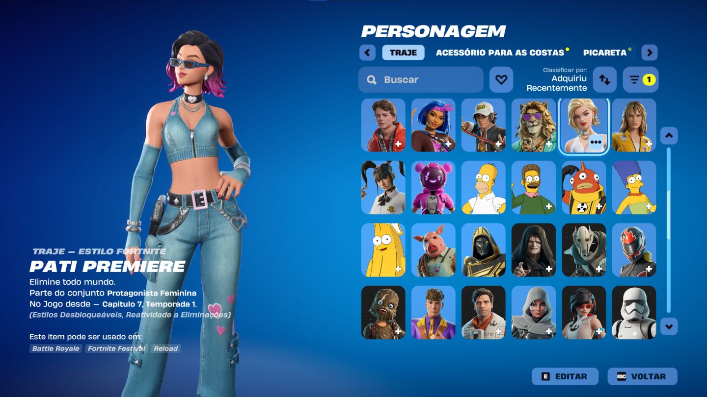 Conta Full Acesso Fortnite 90 Skins Boas