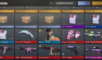 Conta standoff 2 antiga, com karambit, e luva cara, conta de 2019