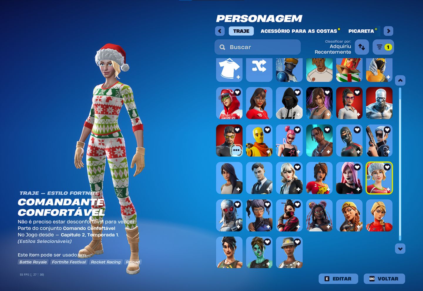 Conta de fortnite com mt skin e picareta