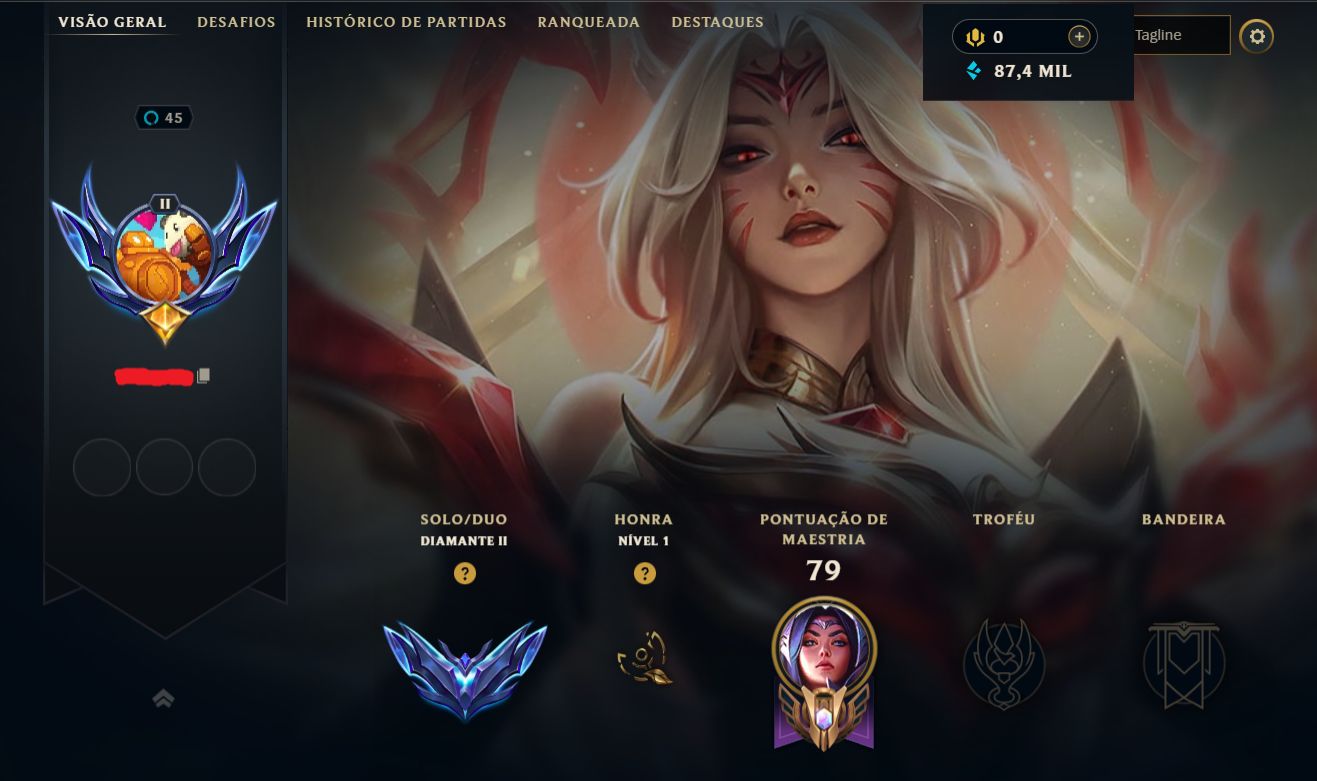 CONTA LOL DIAMOND 2 FULL ACESSO WINRATE ALTO 61% 95W 60L VENDENDO NO PRECINHO !