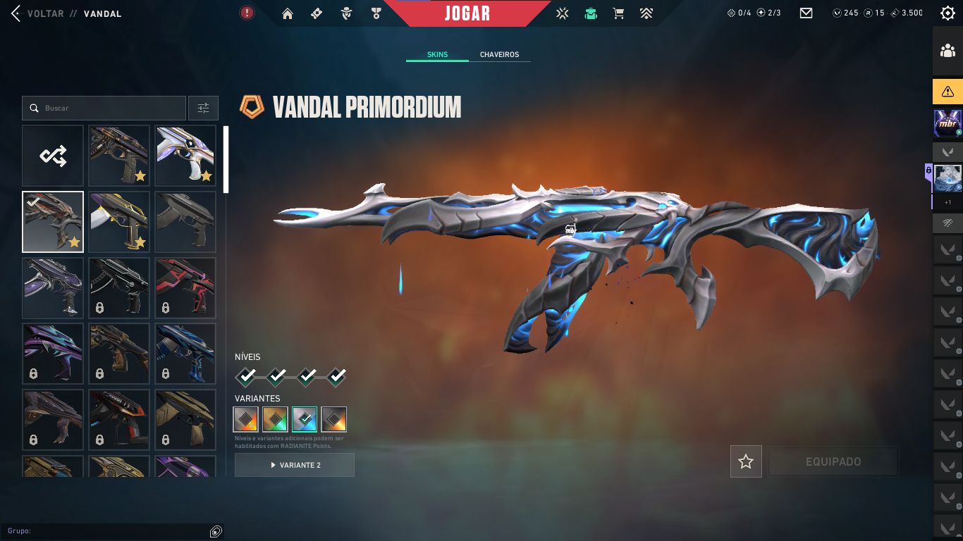 CONTA VALORANT À VENDA, Primordium, Preludio, XenoHunter. etc....