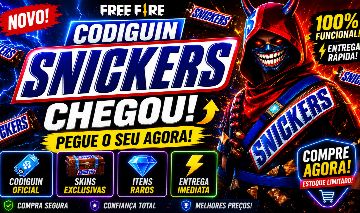 CODIGUIN SNICKERS FREE FIRE (ENTREGA AUTOMATICA) 100% VERIFICADO GGMAX