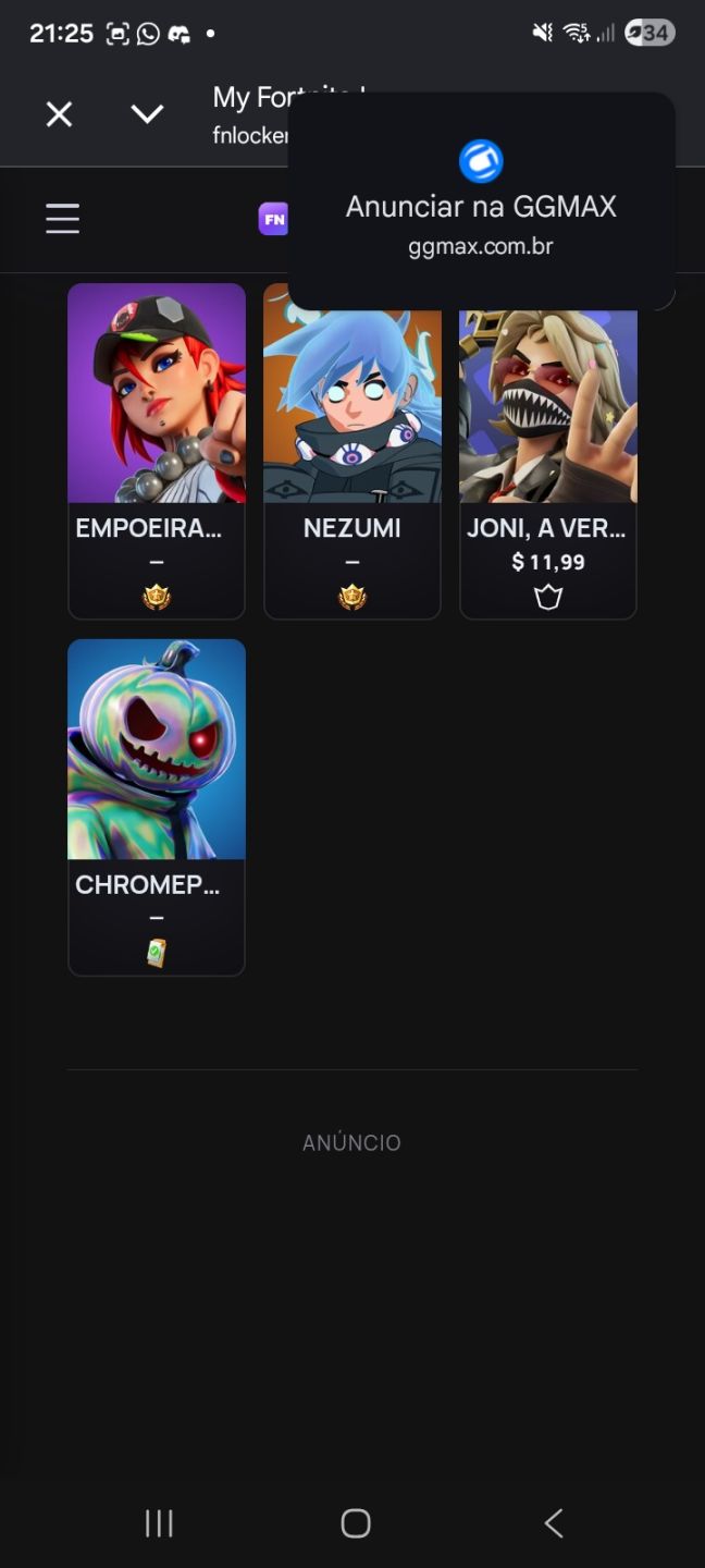 Conta fortnite antiga