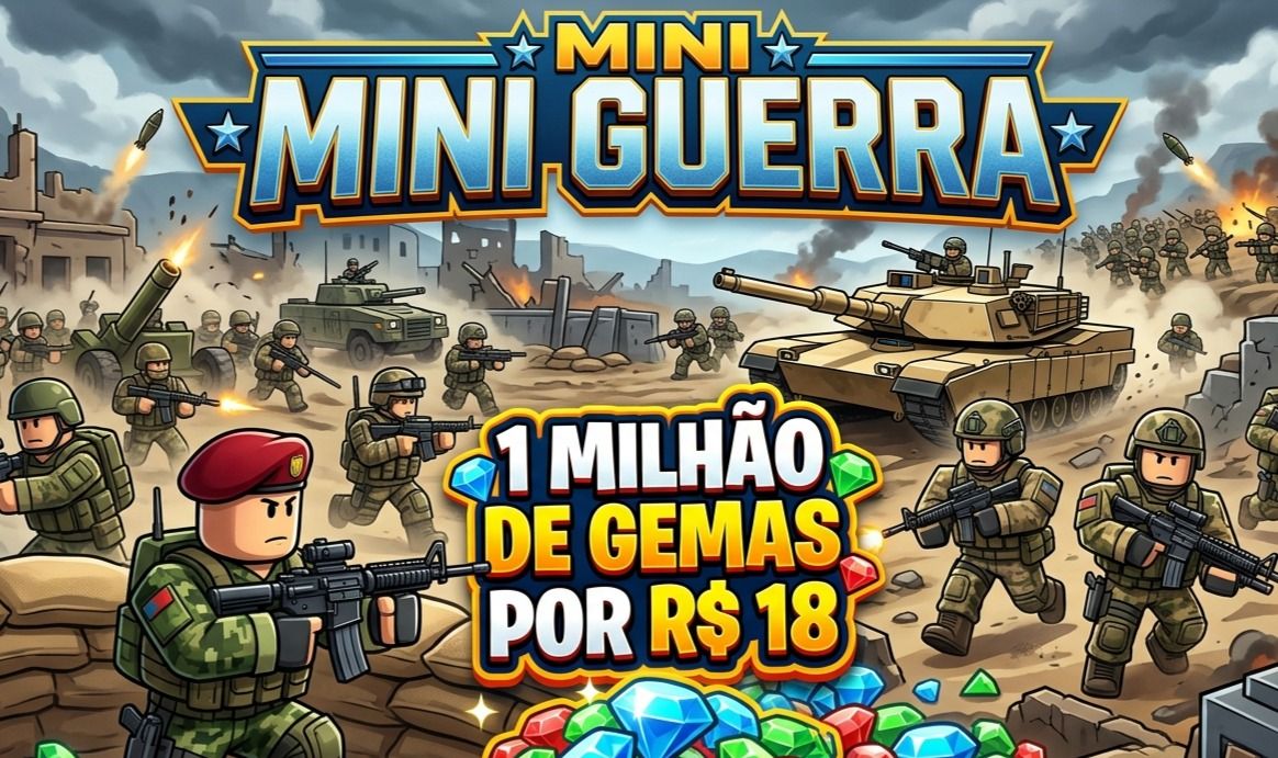 1 MILHAO DE GEMAS POR 18$ REAIS / MINI WAR