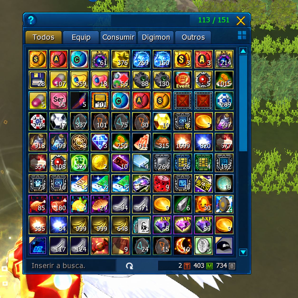 Conta com Rank U e Set Yolei