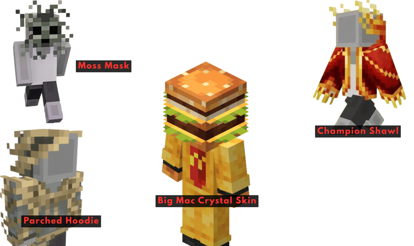 MINECRAFT SKINS ITENS DROPS
