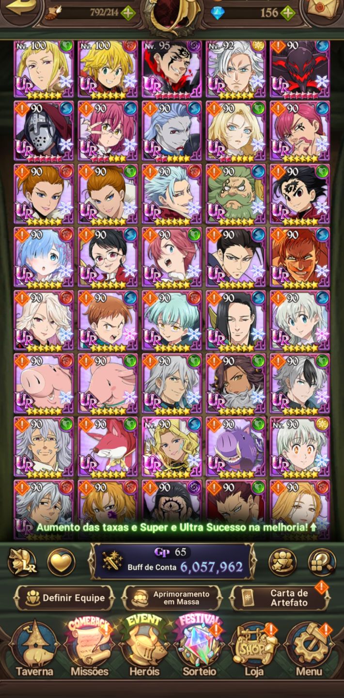 CONTA 7DS GRAND CROSS LR/UR NÍVEL 110 69M GOLD