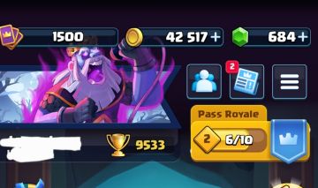 Conta de clash royale top 9533 Troféus 123/124 cards
