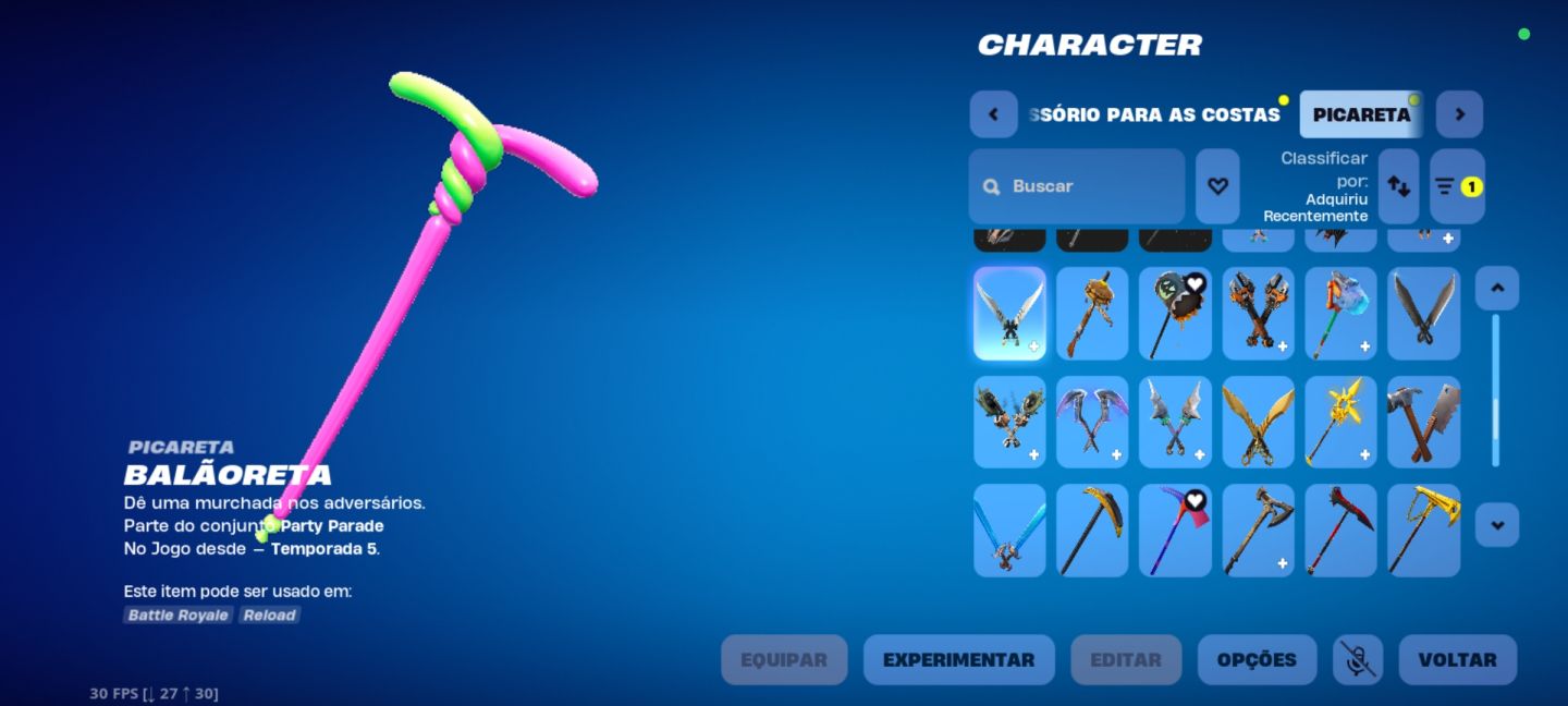 Conta fortnite capítulo 1 e 2 com skins raras