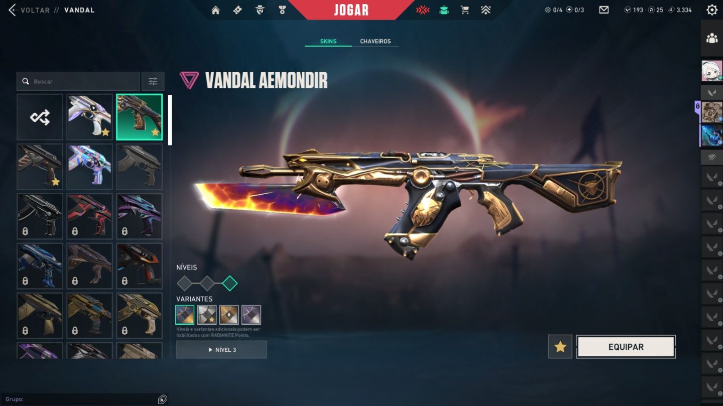 Conta VALORANT | 10 Skins + CHAMPIONS 2024 Rara | Asc 1