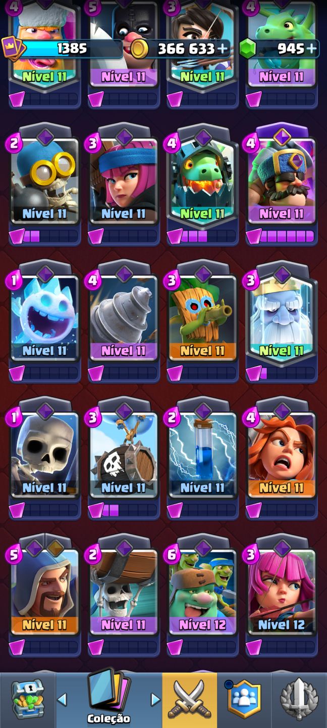 CONTA CLASH ROYALE 9500 TROFÉUS