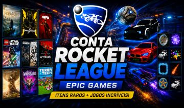 CONTA ROCKET LEAGUE + EPIC GAMES BIBLIOTECA DE JOGOS!
