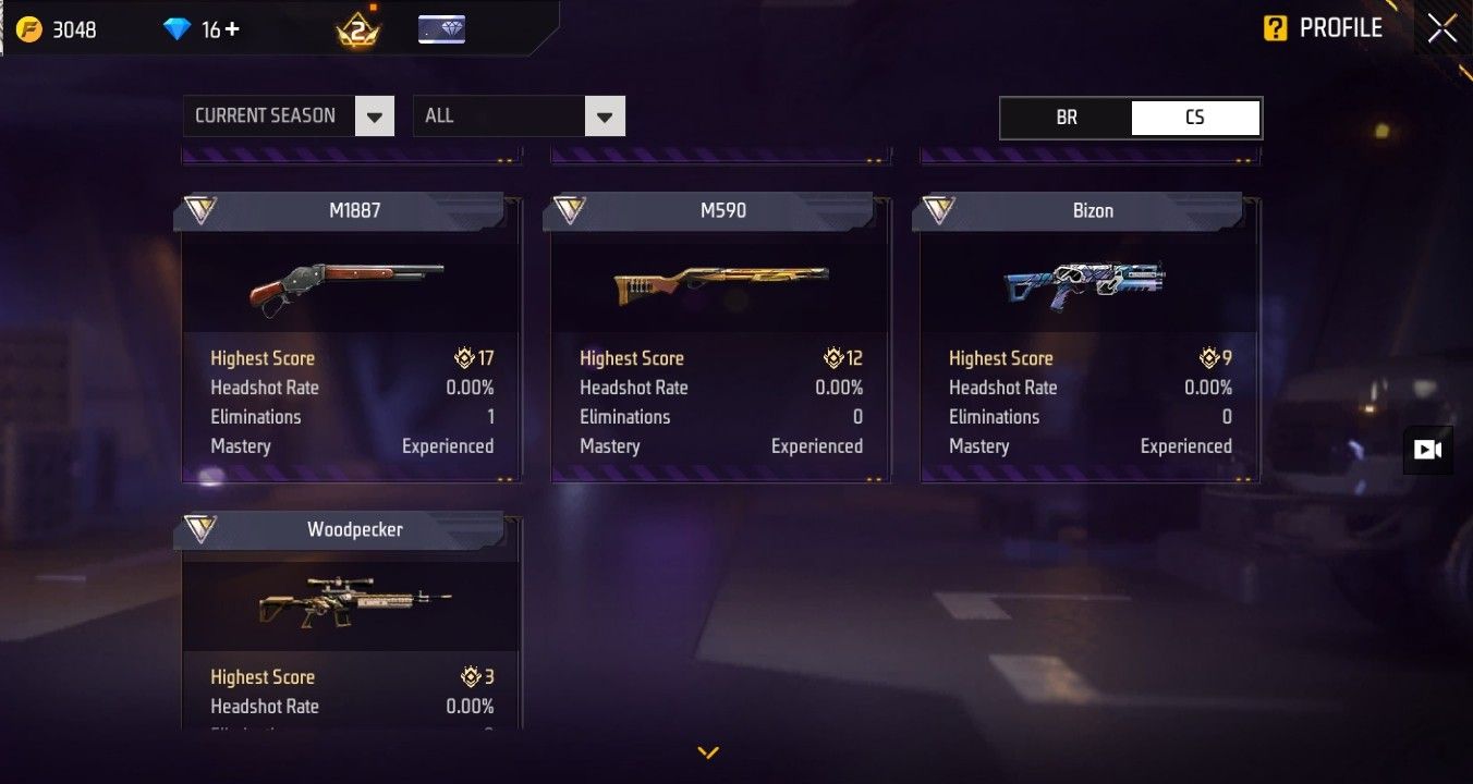 Conta de free fire com itens bons.