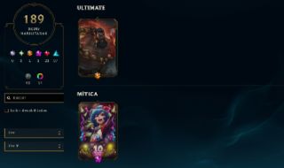 Conta LOL sem jogar rank desde 2020. Várias skins e campeões habilitados