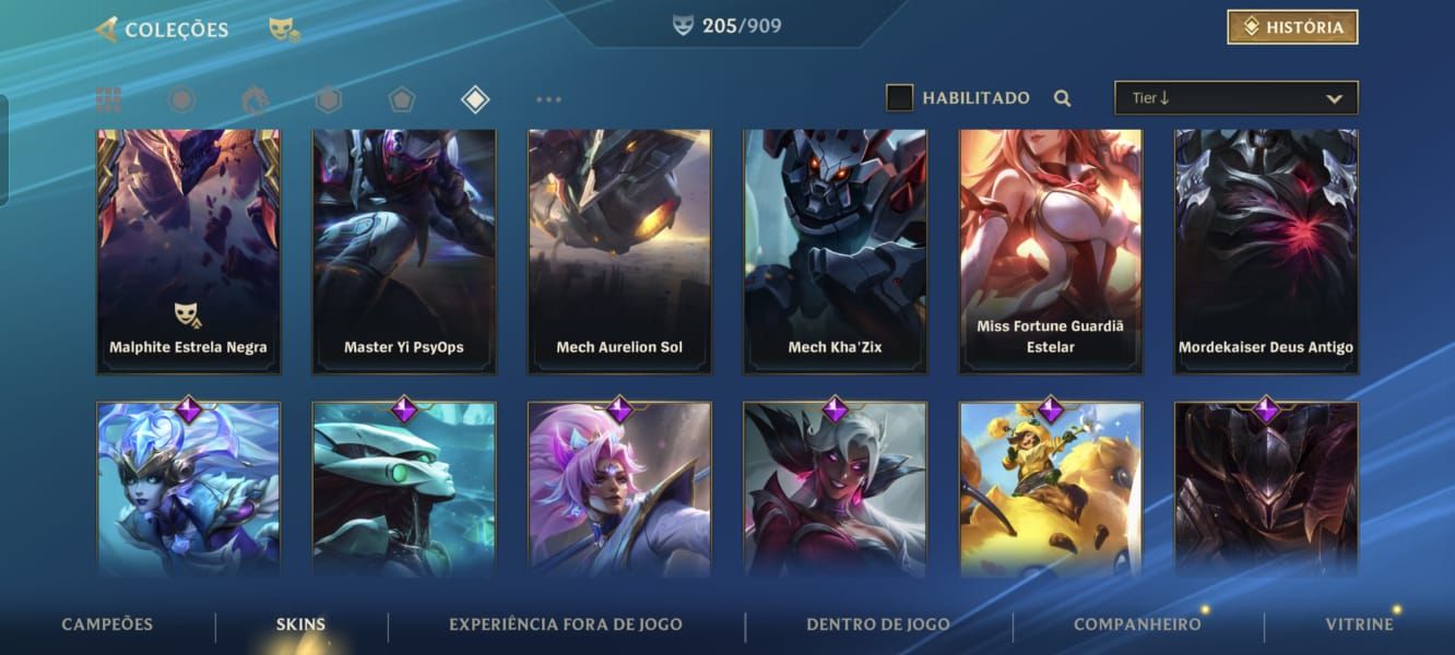 Conta wild rift com 205 skins com varias skins de gacha