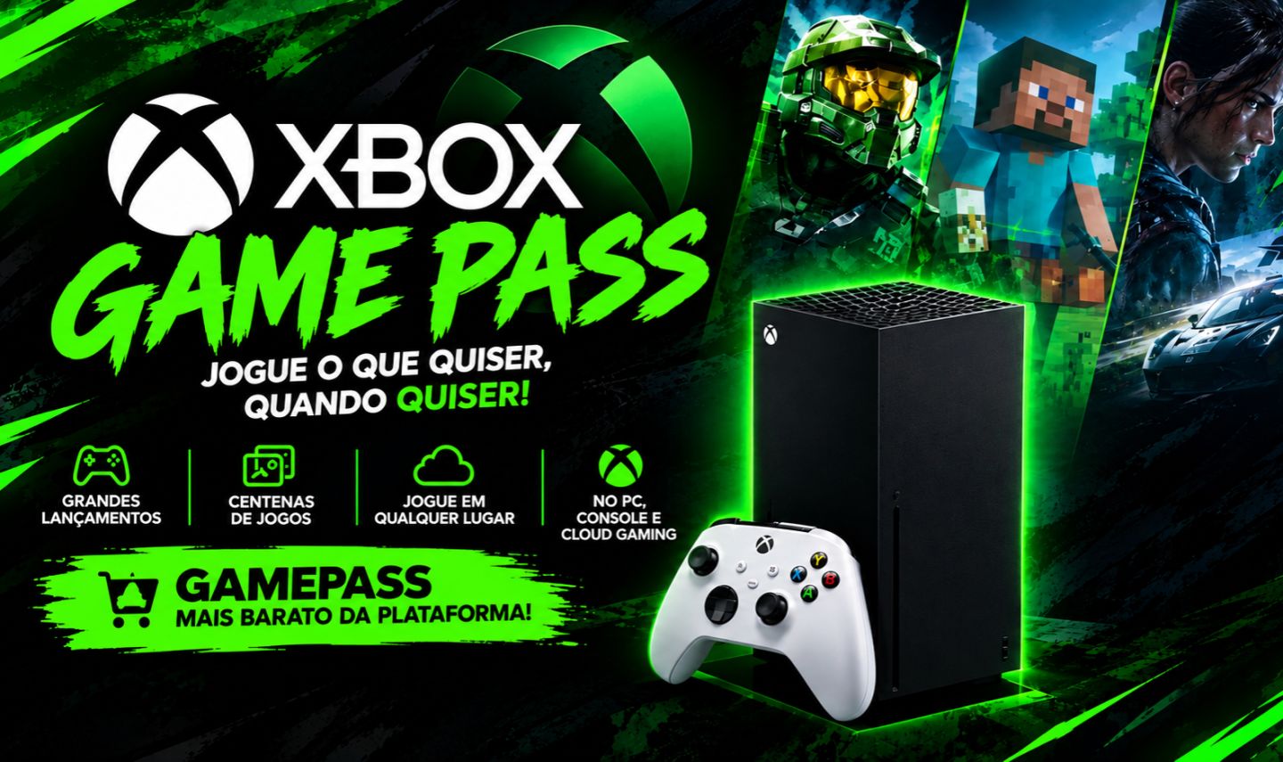 GAMEPASS INDIVIDUAL MAIS BARATO DA PLATAFORMA