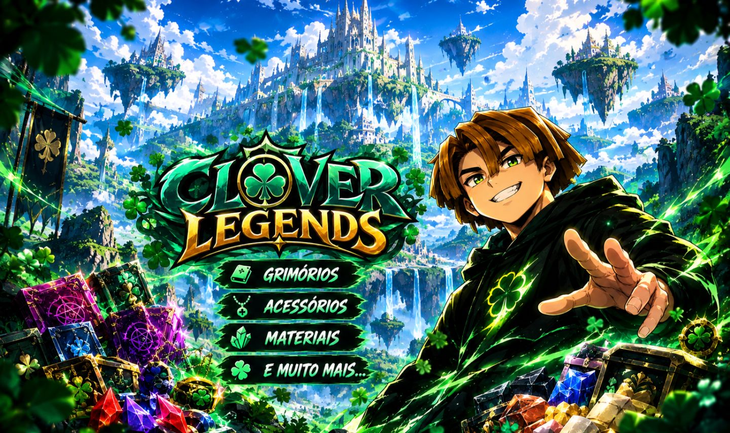 Clover legends , grimorios, materiais e mais!!
