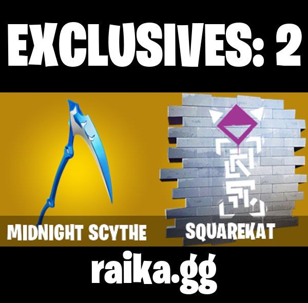 127 Skins - Renegade raider, Emma frost, Midnight Scythe & 1000 V-bucks