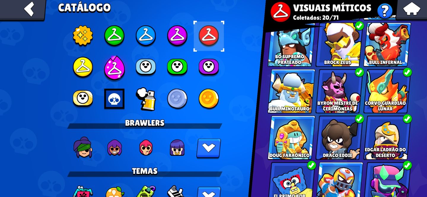 CONTA BRAWL STARS FULL || 71K TROF || TDS BRAWLERS, HIPER, BUFFIES || 300+ SKINS