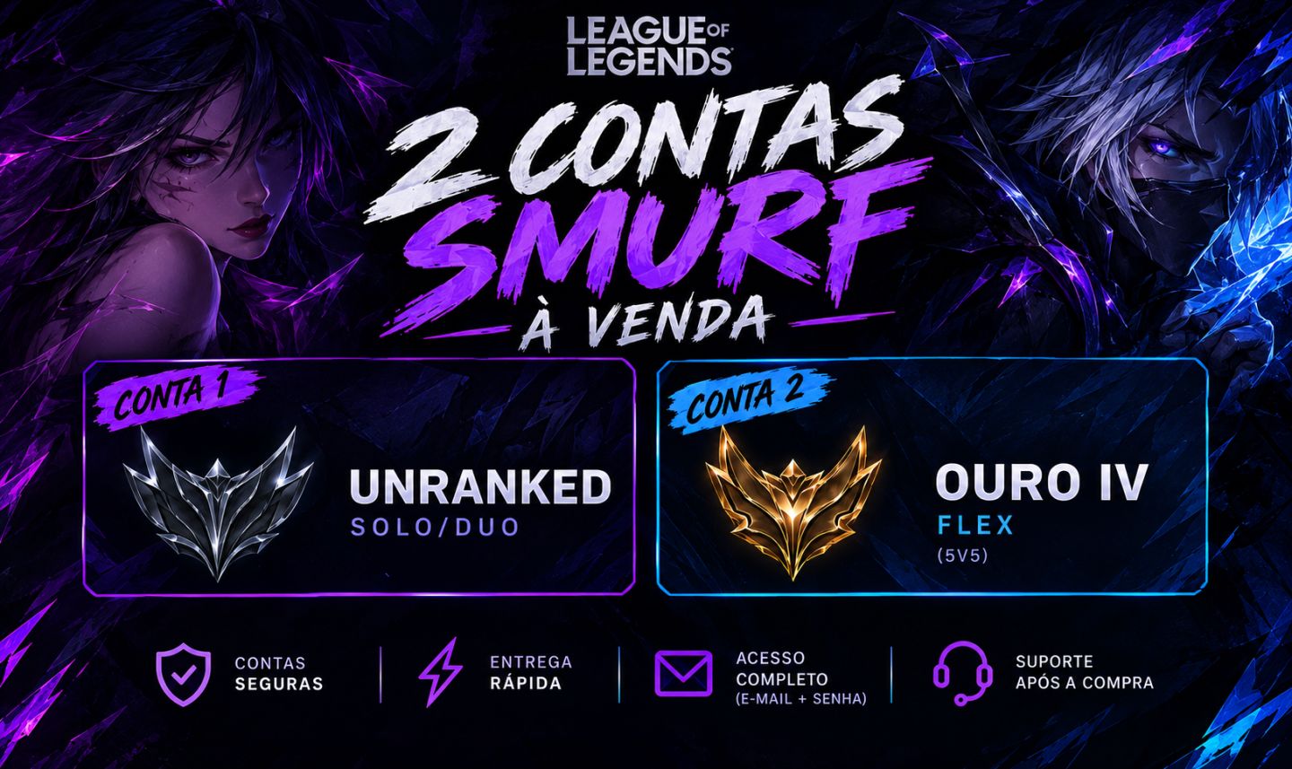 Conta Smurf Lol pronta para ranked.