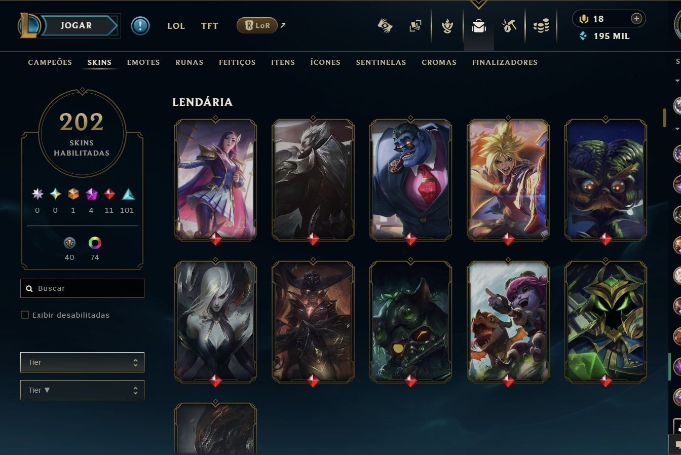 [ LOL ]PL4 100% SEGURA/ PODE ALTERAR E-MAIL E SENHA / +200SKINS / TODOS CAMPEÕES