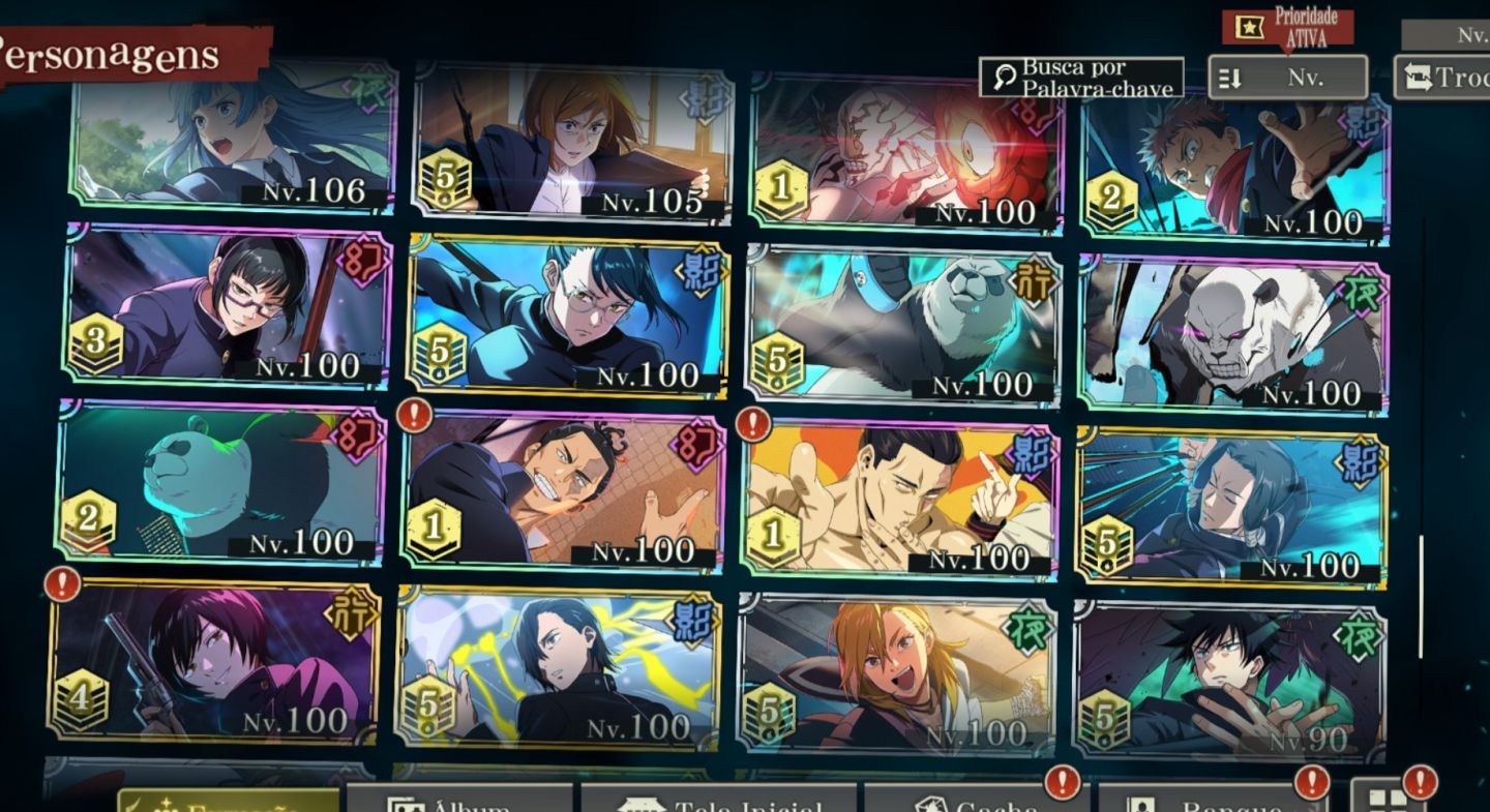 [UMA DAS MELHORES CONTAS!] JUJUTSU KAISEN PHANTOM PARADE MUITO POTENCIAL E SSRS!