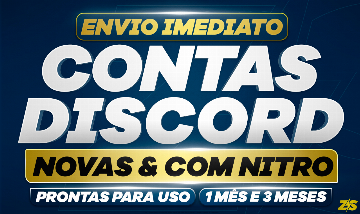 Contas com Nitro Discord | 1 Mês e 3 Meses | Nitrada | Novas / Virgem