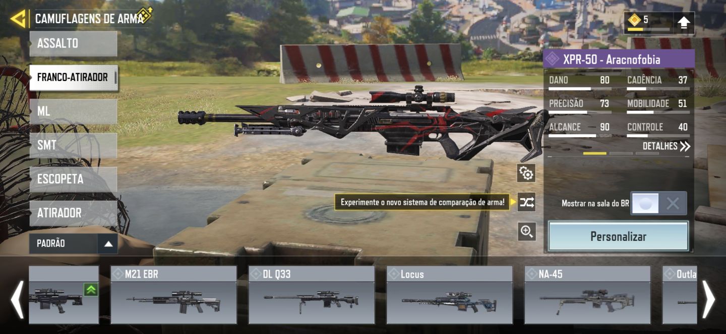 Conta COD Mobile com várias skins raras