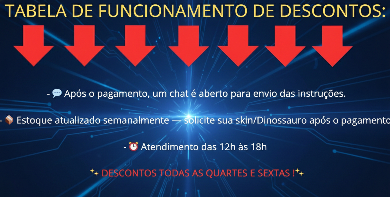 [LOJA DO BABÁKULA] DINOSAUR SIMULATOR SKINS/DINOSSAUROS - MENORES PREÇOS !