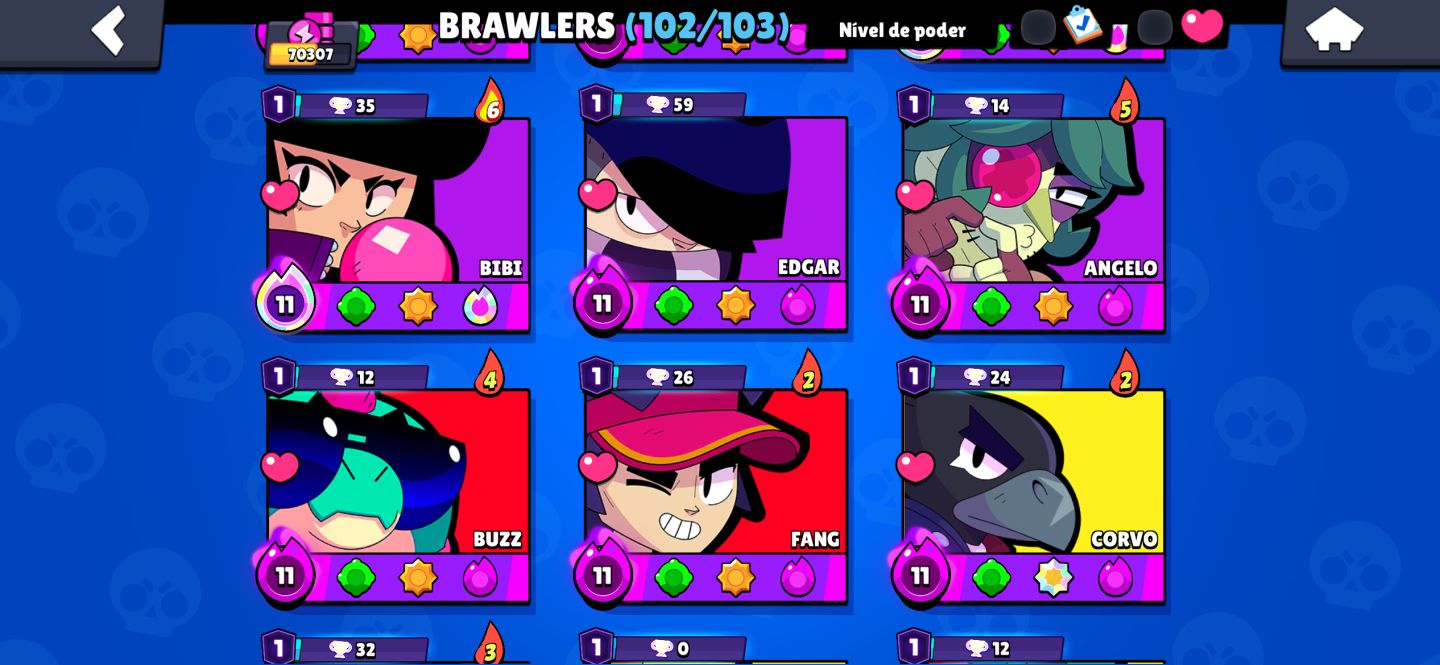 Conta brawl stars 70k + 263 skins