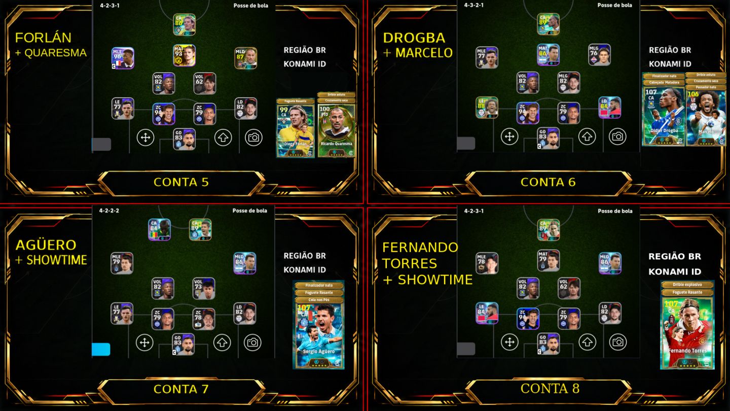 Contas eFootball | ÉPICOS, MOEDAS, BIG TIMES e SHOW TIMES