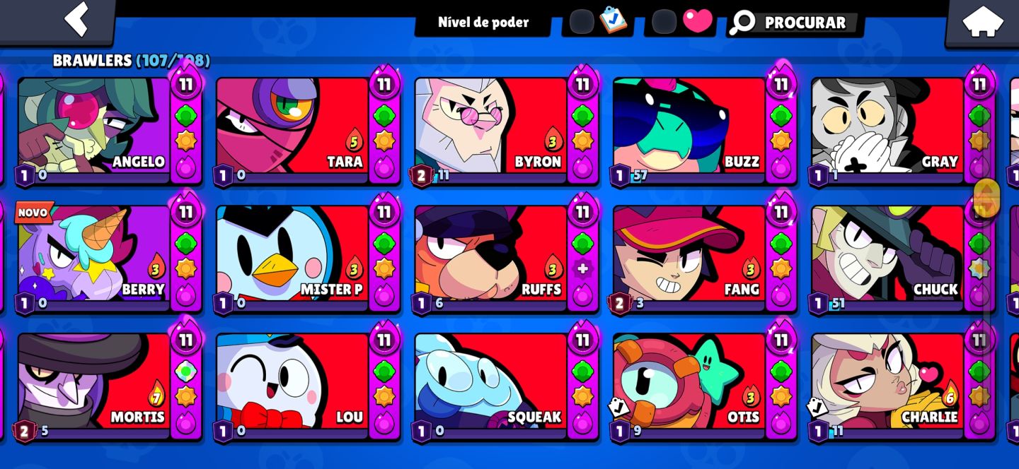 CONTA DE BRAWL STARS 97K DE TROFÉUS MUITO UPADA!