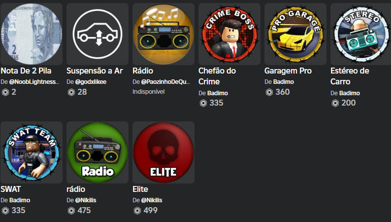 ROBLOX COM VARIOS ITENS EM JOGOS DIFERENTES E CAMISA DE 17K+