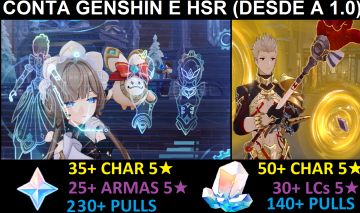 NEGOCIÁVEL - CONTA GENSHIN IMPACT - DESDE 1.0 + CONTA STAR RAIL - DESDE 1.0