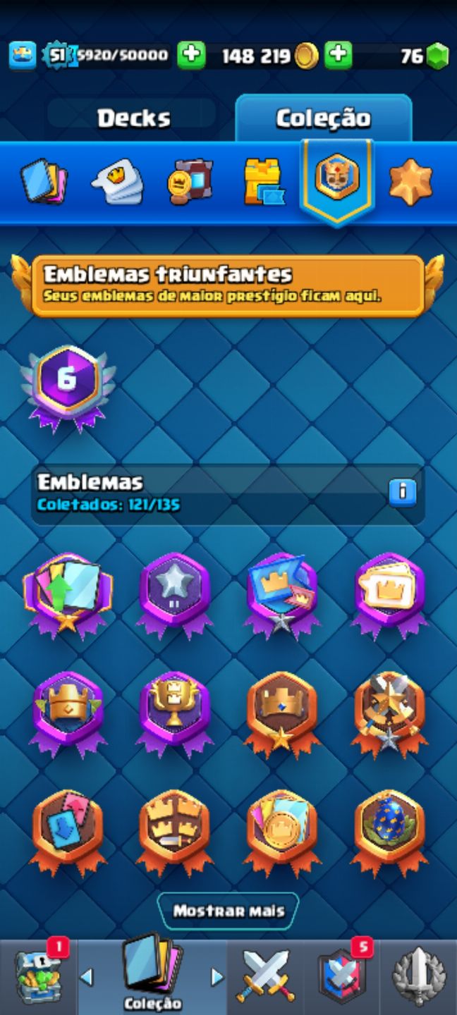 Conta de Clash royale a venda