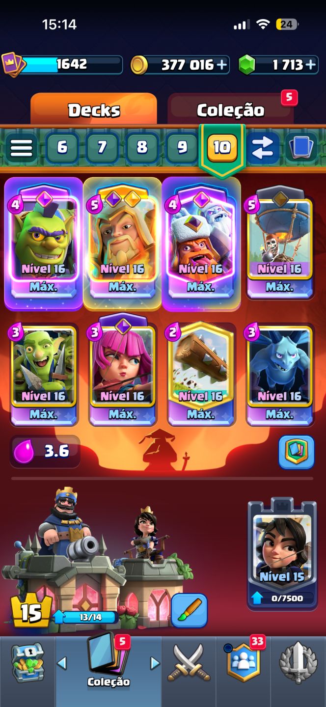 Conta de clash Royale full com 12000 troféus