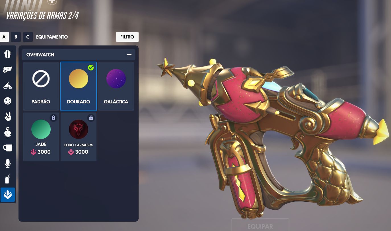 Conta Overwacht várias Skins Míticas de personagens e armas!