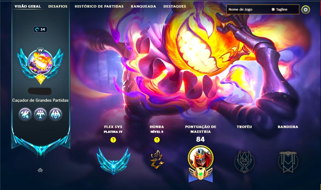 SKIN SHACO PANDEMÔNICO BORDA + [ PLATINA COM 70 PDLS ] + [ TROCA NICK ]
